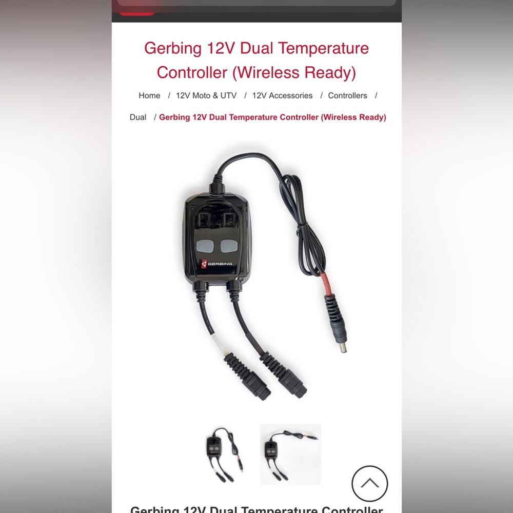 NEW Gerbing Dual portable wireless temperature controller